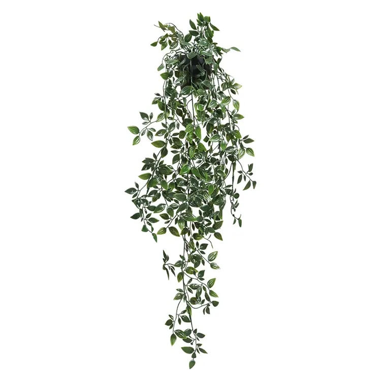 Tanaman gantung buatan 80CM Musim kualitas tinggi tanaman gantung hijau Datura tanaman gantung plastik palsu dekoratif pot
