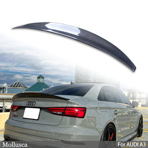 For A3 S3 RS3 8V Style Real Carbon Fiber Material <b>Rear</b> <b>Spoiler</b> Trunk Wing 2013-2020 - Product Image 1