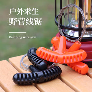 Scie à fil avec poignée en PP pour extérieur, 10 pouces, en acier inoxydable, outil de survie pour le camping, scie de poche noire et orange pour couper les mauvaises herbes - Product Image 4