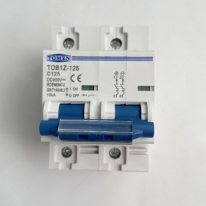เบรกเกอร์วงจรขนาดเล็ก TOMZN 2P 125A DC MCB 600V สำหรับระบบโซลาร์เซลล์ แบบ C Curve สำหรับแบตเตอรี่หลักและสวิตช์กำเนิดไฟฟ้าพลังงานแสงอาทิตย์ - Product Image 2