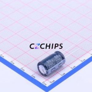 Condensador Electrolítico de Aluminio de Orificio Pasante ECR1HBK221MLL100016, Orificio Pasante, D10xL16mm 220uF 20% 50V 5mm - Product Image 2