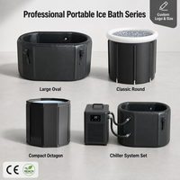 Baignoire à glace portable professionnelle pour la cryothérapie, 4 formes disponibles, certifiée CE REACH pour la récupération musculaire