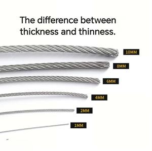 <span class=keywords><strong>ลวด</strong></span><span class=keywords><strong>สลิง</strong></span>เหล็กชุบสังกะสี 7x19 แบบยืดหยุ่น สำหรับยกของ ติดตั้งอุปกรณ์ และสายเคเบิลอากาศยาน - Product Image 4