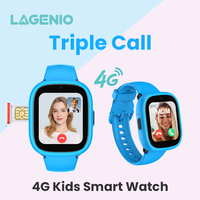 LAGENIO Jam Tangan Pintar Anak dengan Kartu SIM 4G Layar TFT 1.7 Inci Panggilan Video Mode Kelas GPS LBS WIFI Penentuan Posisi SOS FCC CE Jam Tangan Pintar Anak