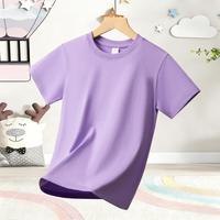 T-shirt pour enfants en pur coton, logo personnalisé, lettrage, blanc, manches courtes, grande taille, tenue parent-enfant, école maternelle, élève