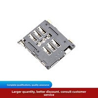 Conector Eléctrico JME Nano SIM de 15 mm y 6 Pines con Muelle de Expulsión Superior, Tipo Cajón, Soldadura Interna/Externa, OEM