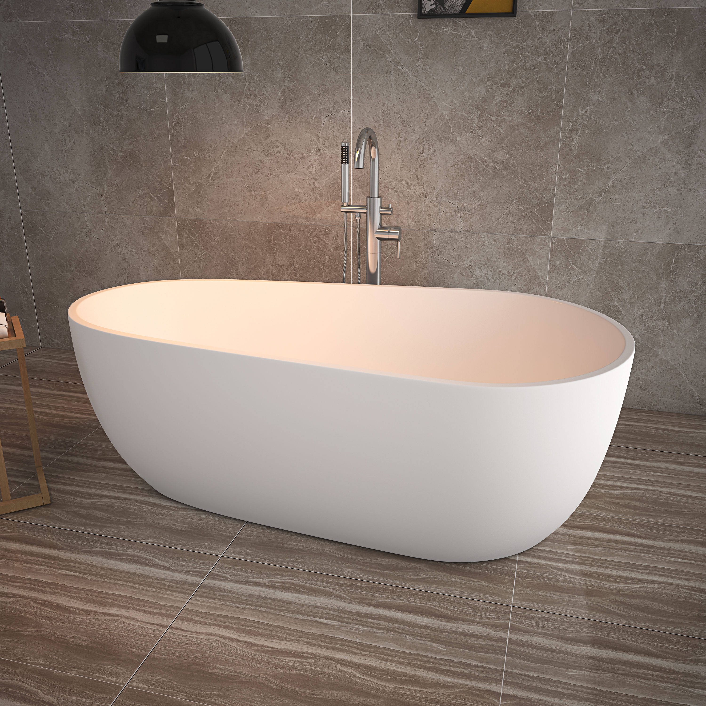 hotel custom bathroom oval freestanding bath