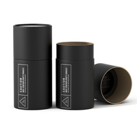Boîtes en papier cylindriques empilables, recyclables, avec couvercle pailleté, fabriquées à la main, en carton ondulé noir, personnalisables, en gros, réutilisables