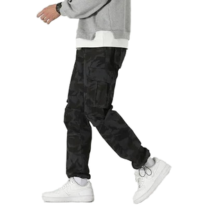 Pantalones Cargo de Camuflaje para Hombre, Cintura Elástica, Múltiples Bolsillos, Transpirables, Corte Recto Informal, Estilo Lona de Peso Medio, para Primavera - Product Image 2