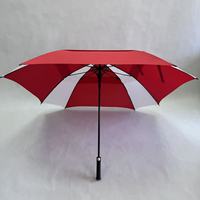 Parapluie de golf carré à double auvent avec logo personnalisé, ouverture automatique, grand modèle à manche droit pour événements, hôtels, cadeaux d'entreprise