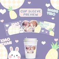 Manchons de tasses K-pop personnalisés avec impression Star Fans