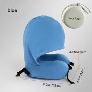 Almohada de Viaje para el Cuello YUE RISE, Ligera y Portátil, Plegable, con Capucha Extraíble y Núcleo de Espuma Viscoelástica, con Bolsa de Almacenamiento - Product Image 6