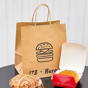 Emballage alimentaire jetable écologique biodégradable et recyclable pour la restauration rapide, sac en papier pour hot-dogs, sandwichs et hamburgers - Product Image 5