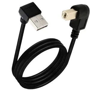 双90度角USB2.0 A公对B公打印机数据线USB方形端口打印机电缆