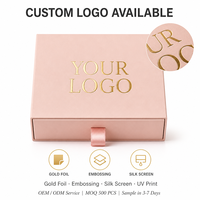 Boîte d'emballage rigide de luxe avec logo personnalisé et ruban de tirage pour vêtements, articles de mode et coffrets cadeaux de boutique