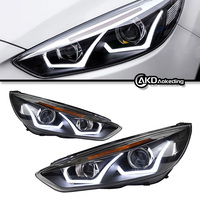 Faros Delanteros BBA para Ford Focus 2015-2018, Lentes de Proyector de Alta Potencia, Señal Dinámica DRL, Autopartes