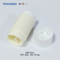 Conteneurs d'emballage de parfum solides rechargeables personnalisés 50g blanc vide push up conteneur de bâton de déodorant emballage de bâton de fard à joues