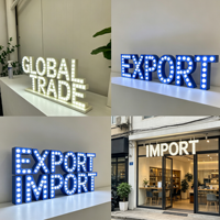 Grand écran LED pour lettres lumineuses, idéal pour la publicité, les entreprises, les bureaux, les mariages - Éclairage multicolore, étanche IP65