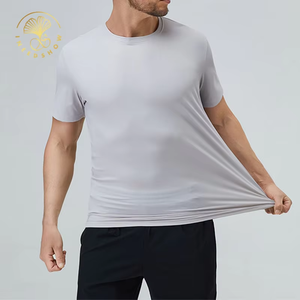 Venta al por mayor de impresión personalizada 200 Gsm 250 Gsm 260gsm de gran tamaño/Slim Fit algodón/poliéster en blanco Unisex cuello redondo Camiseta - Product Image 1