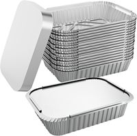 Conteneurs alimentaires rectangulaires à emporter jetables écologiques de la feuille d'aluminium 750ml en gros