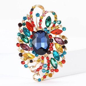 Venta caliente exquisita aleación completa diamante broche moda <span class=keywords><strong>mujer</strong></span> <span class=keywords><strong>ropa</strong></span> broche Accesorios - Product Image 2