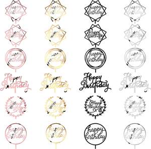 Glitter oro personalizzato matrimonio personalizzato <span class=keywords><strong>buon</strong></span> <span class=keywords><strong>compleanno</strong></span> acrilico torta Topper decorazione torta <span class=keywords><strong>compleanno</strong></span> e anniversario - Product Image 1