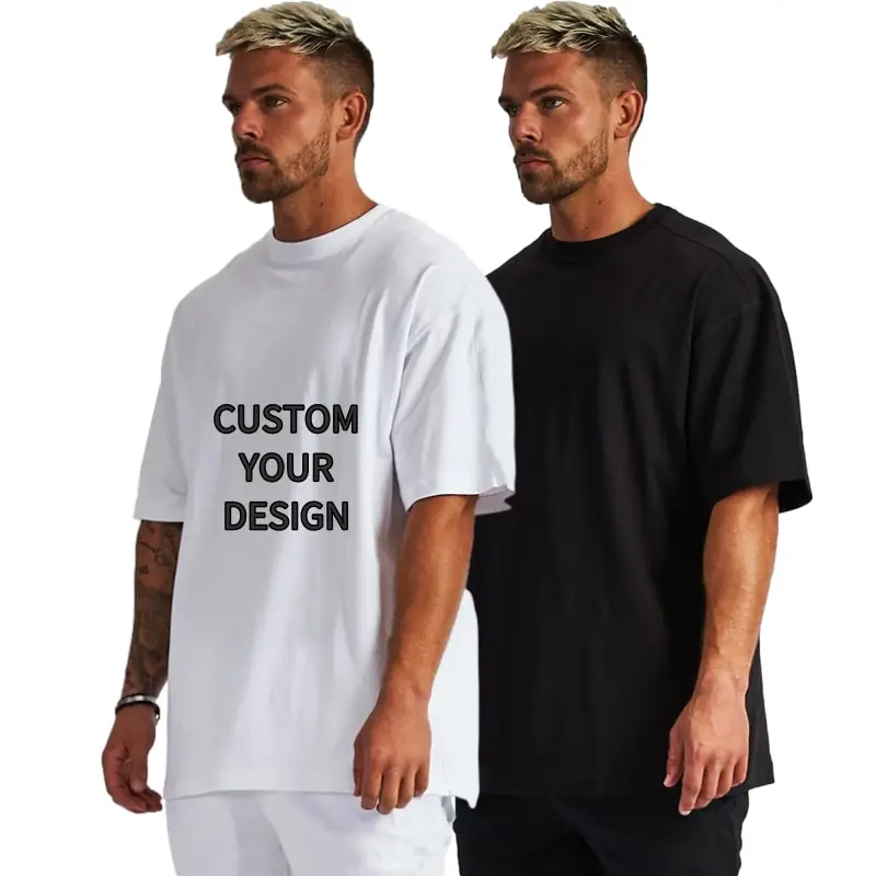 Custom Over Sized Drop Shoulder 95% Cotton 5% Elastane Tshirts 2023 OEM Custom High Quality Blank Oversized t Shirt Coton Men