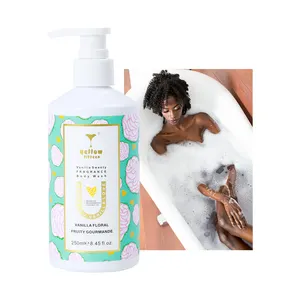 good smell perfume shower gel and lotion vanilla foam private label wholesale moisturizing body wash liquid soap