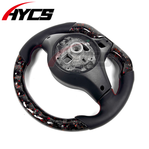 Accessoires intérieurs de voiture, rouge sport, fibre de carbone forgée, volant chauffant à LED avec indicateur de régime pour <span class=keywords><strong>Alfa</strong></span> <span class=keywords><strong>Romeo</strong></span> Giulia <span class=keywords><strong>Stelvio</strong></span> <span class=keywords><strong>Tonale</strong></span> - Product Image 6