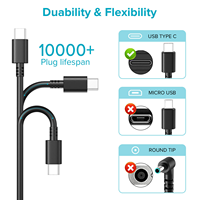 65W USB C dizüstü bilgisayar şarj cihazı şarj cihazı 20V 3.25A PD hızlı şarj güç adaptörü HP Spectre Elitebook Omnibook Pavilion Chromebook için