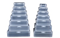 Petites boîtes de rangement en plastique transparent 35*35*18mm, unités, boîte de rangement pour bouchons d'oreilles, cosmétiques, hameçon de pêche, en stock