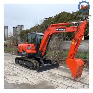 Used Doosan DX60 Mini Hydraulic Crawler Excavator 6Ton Digger Low Hours Original <b>Paint</b> Well Maintained Ready to Ship - Product Image 1