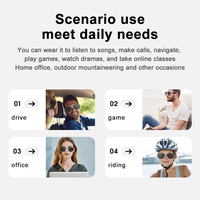 Lunettes Intelligentes Sans Fil Audio WiFi Bluetooth Étanche Contrôle Téléphone Caméra Lunettes de Soleil Connectées
