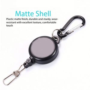 สายวัดแบบพกพาปรับแต่งได้พร้อมห่วงคาราไบเนอร์ สายหนัง ที่เก็บสายเคเบิลแบบยืดหดได้ ไม้บรรทัดแบบม้วนนุ่ม สำหรับการวัดกลางแจ้ง - Product Image 3