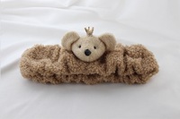 Bandeau en peluche douce en forme de tête d'animal pour enfants – Accessoire mignon pour le lavage du visage et les soins de la peau