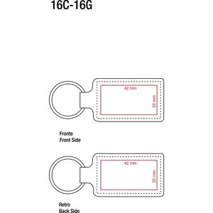 Portachiavi in pelle 16C personalizzato per merchandising - Product Image 3