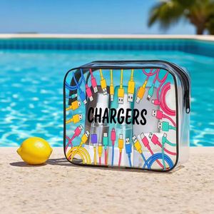 <b>Transparent</b> High Quality PVC Zipper Foldable Letter Pattern Travel for Electronics Organizer Cosmetic <b>Makeup</b> Pouch <b>Bag</b> - Product Image 4