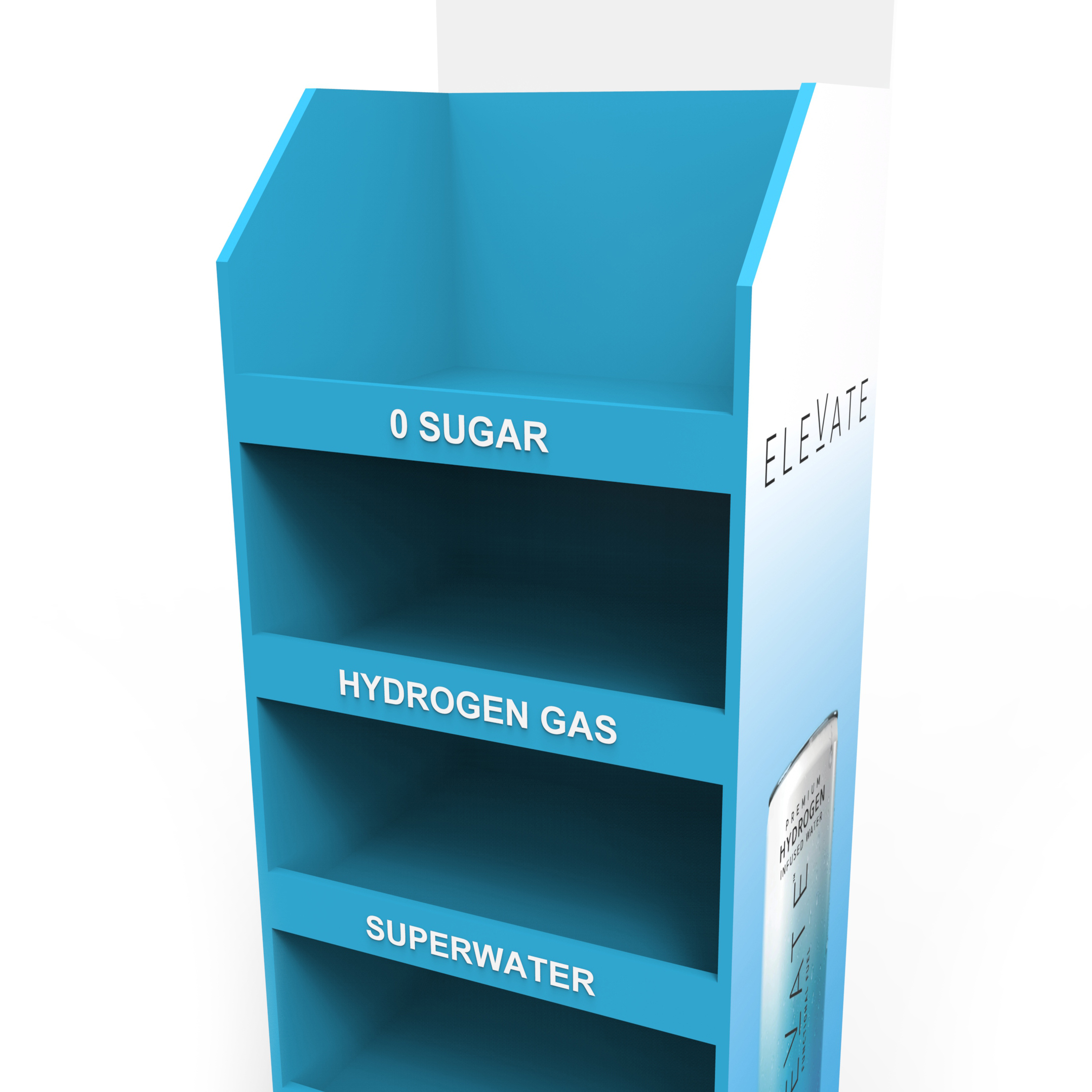 Alkaline Super Water Cardboard Display Stand New Design Pop Rack for Stores — view 4