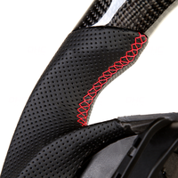 Volant de direction en fibre de carbone véritable avec affichage LED de vitesse et de régime pour Chevrolet Camaro SS Cabriolet 2016-2022, volant de direction de voiture de sport