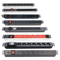 Unité de Distribution d'alimentation en rack 10A-20A personnalisée en usine (PDU) avec prises C13/C19/français/UK/Schuko pour armoires de rack de serveur