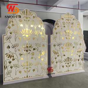 Nuevo y Elegante Fondo Personalizado para Bodas, Soporte para Fondo de Acrílico Dorado, Arco de PVC - Product Image 6