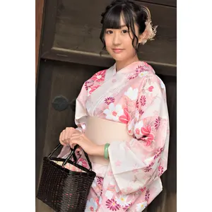 Tissu en coton mélangé pour femmes, qipao japonais facile à entretenir, personnalisé, vêtements pour femmes