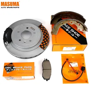 BD-1237 MASUMA-discos de freno delantero trasero, accesorio de alto carbono, para TOYOTA, cultura EMINA, 43512-28070, 43512-28080