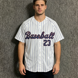 Vêtements de sport de baseball, logo brodé sur tissu sergé, motif uni, jersey de mode sublimé - Product Image 3