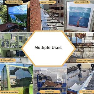 Plaque Polycarbonate Imperméable Résistant Aux UV Pour Serre Jardin Toit De Cabane Abri En Verre Acrylique Transparent Feuilles - Product Image 6
