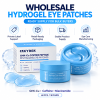 Masque pour les yeux GHK-Cu en gros, patchs hydrogel au peptide de cuivre, marque privée, fournisseur, distributeur, usine