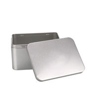 Boîte en métal rectangulaire personnalisée et recyclable pour aliments, avec couvercle, pour l'emballage de chocolat, de sucre, de biscuits, de bonbons
