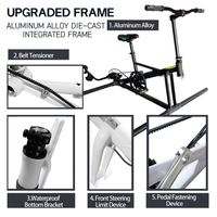 Plateforme flottante longue pour cycle aquatique, monoplace, avec cadre en aluminium et plateforme avant hydrodynamique, pour mer, portable, de Chine, Lumark