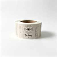 Pot en vinyle de 500g, miel d'abeille naturel, autocollant adhésif imperméable, étiquette personnalisée imprimée, miel brut pur, logo privé acceptable