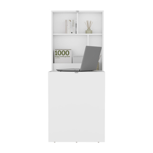 Kaplar 33 In X 23 In <b>Folding</b> Table With Four Shelves Floating <b>Desk</b> Retractable Ironing Table - Product Image 3